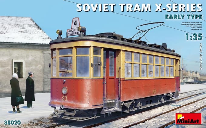 MiniArt Modelbouwpakket Militaire voertuigen - 38020 X-Series Early Type - Sovjet Tram Plastic - 1:35 - Modelbouw
