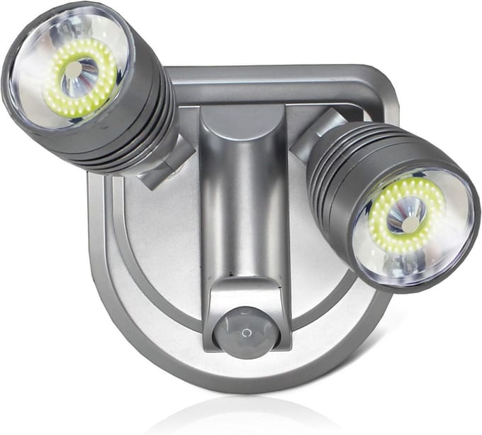 Verstelbare Dubbele Buitenlamp met Bewegingsmelder 500 Lumen LED