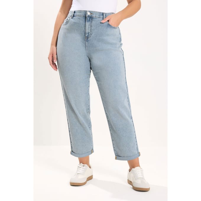 Yours Blauwe Boyfriend Jeans Size 52