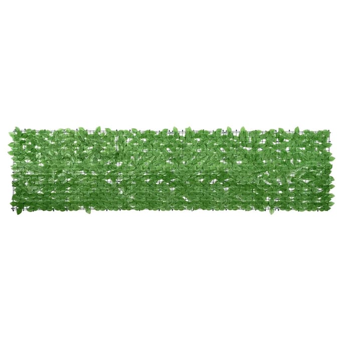 vidaXL - Balkonscherm - met - groene - bladeren - 300x75 - cm