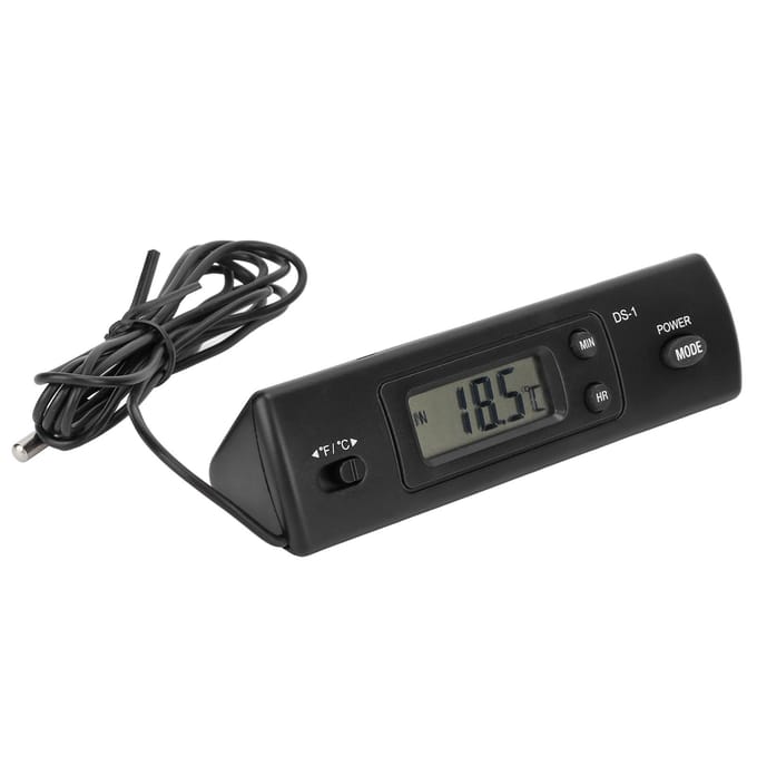 Horloge Numérique de Température de Voiture Multifonctionnelle Haute Précision pour Véhicule gray