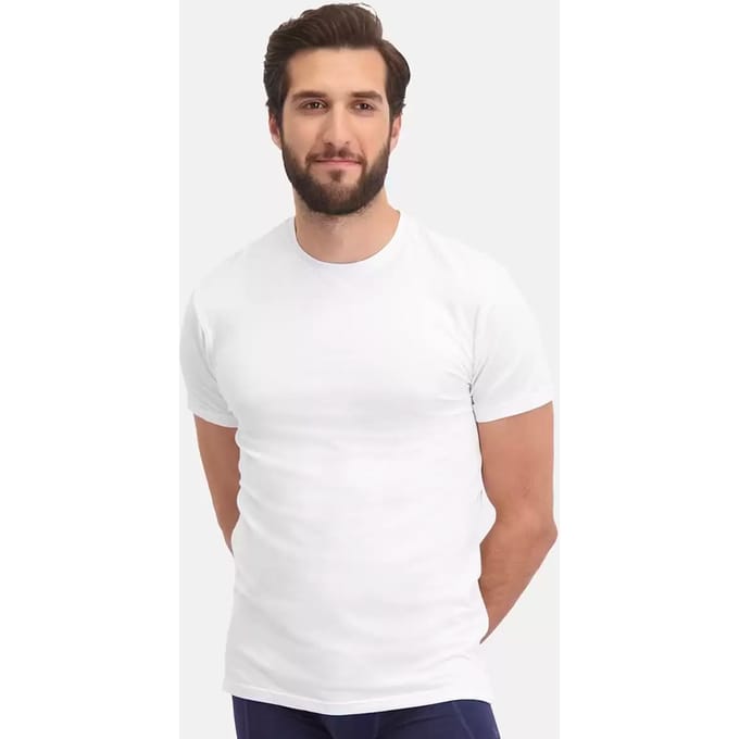 Comfortabel & Zijdezacht Bamboo Basics T-Shirts Ruben ronde hals (2-pack) - Wit - S