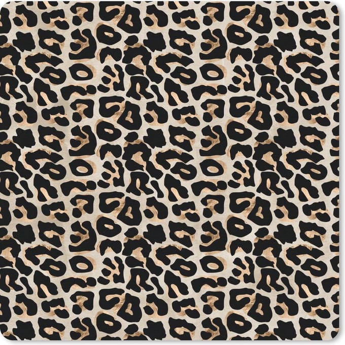 Muismat 20x20 cm - Mousepad Dierenprint - Panter - Chic - Muismatten