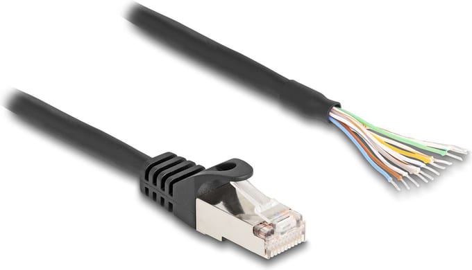 Delock Cable RJ50 male to open wire ends S/FTP 2 m black