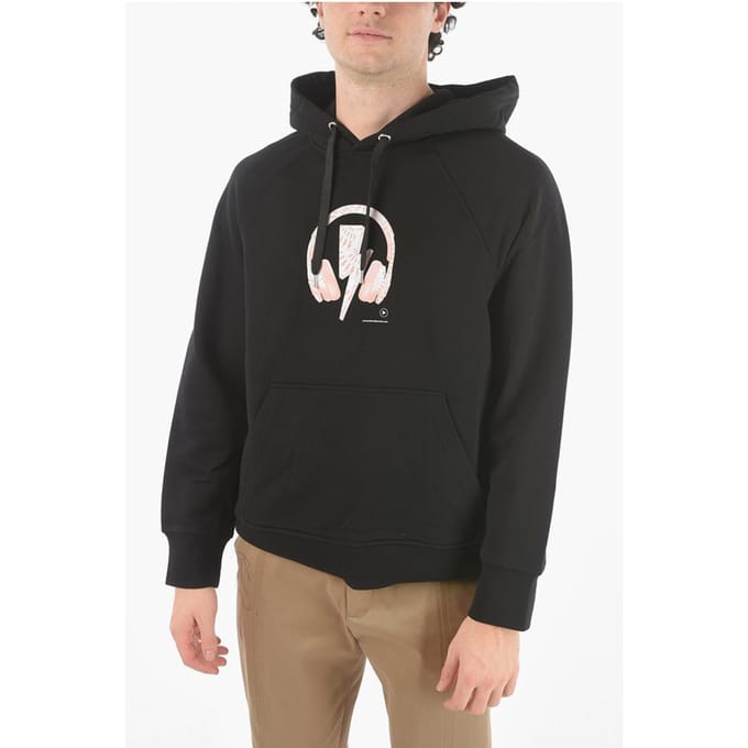 Bedrukt logo DJ BOLT hoodie in zwart