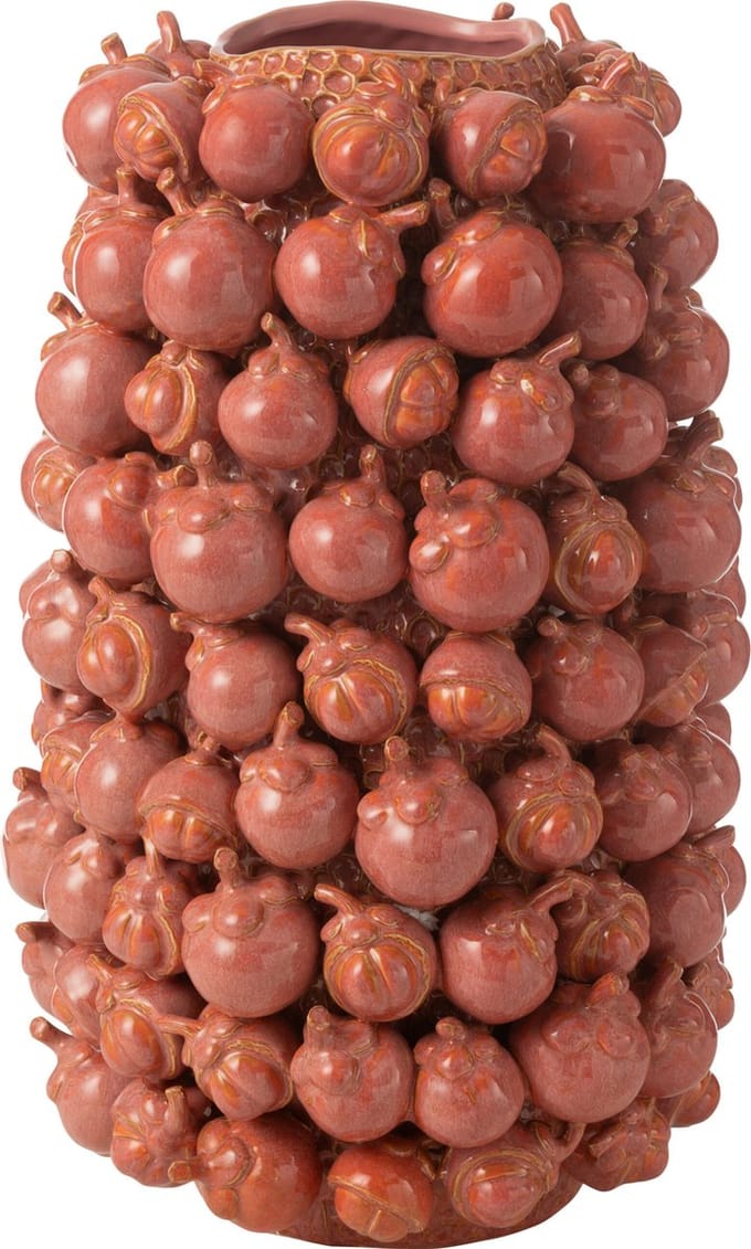 J-Line vaas Botanica - keramiek - koper/roze - large - 49 cm hoog