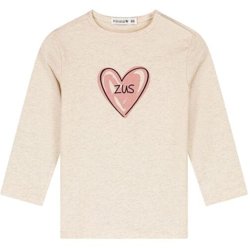 Prénatal peuter shirt zus Light Brown Melange 122 dames