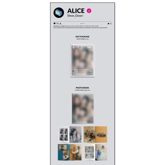 ALICE - SHOW DOWN Enkel album NO POSTER gray