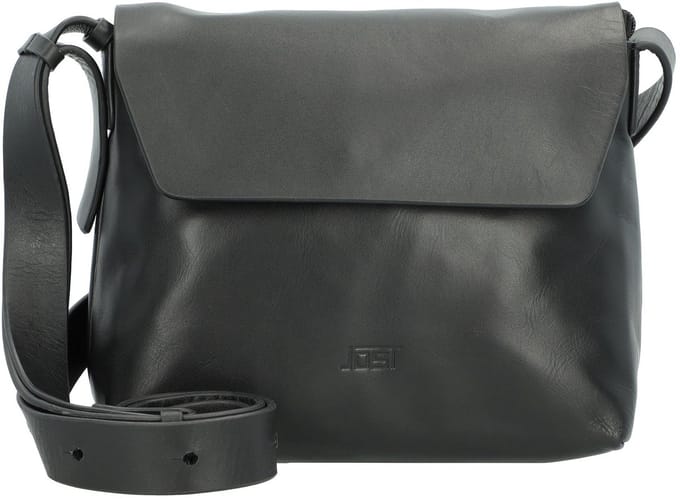 JOST Leren Schoudertas Arva Shoulder Bag Black Zwart