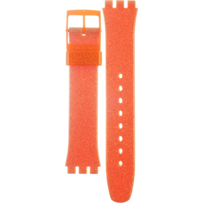 Swatch Plastic - Originals Medium (34mm) /Access/Solar/Musicall/Stop - G/SK/SL/SR/SS/SO28 AGO111 GO111 Deep Orange Horlogeband