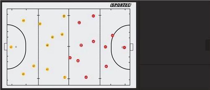 Sportec - coachmap - hockey - 64 x 28 centimeter