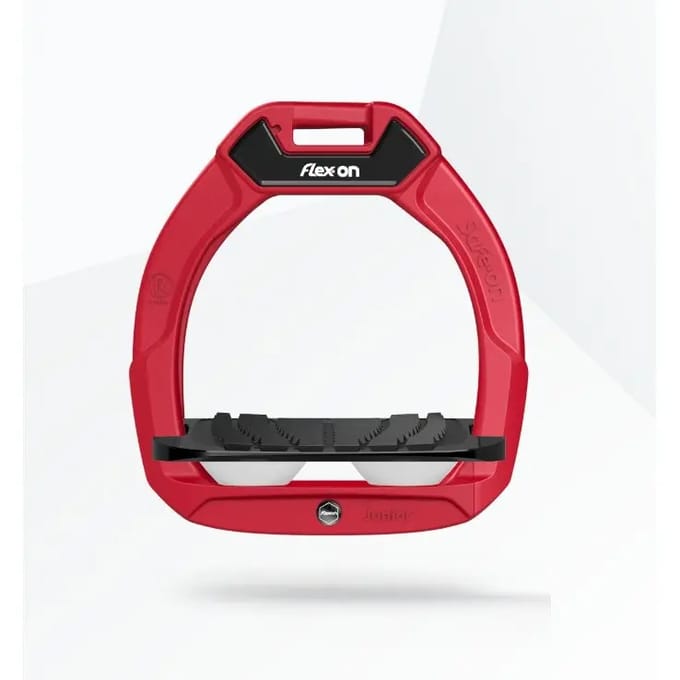 Veiligheid stijgbeugels Rijhoek Grip Rood/Zwart/Wit kind Flex-On Safe-On