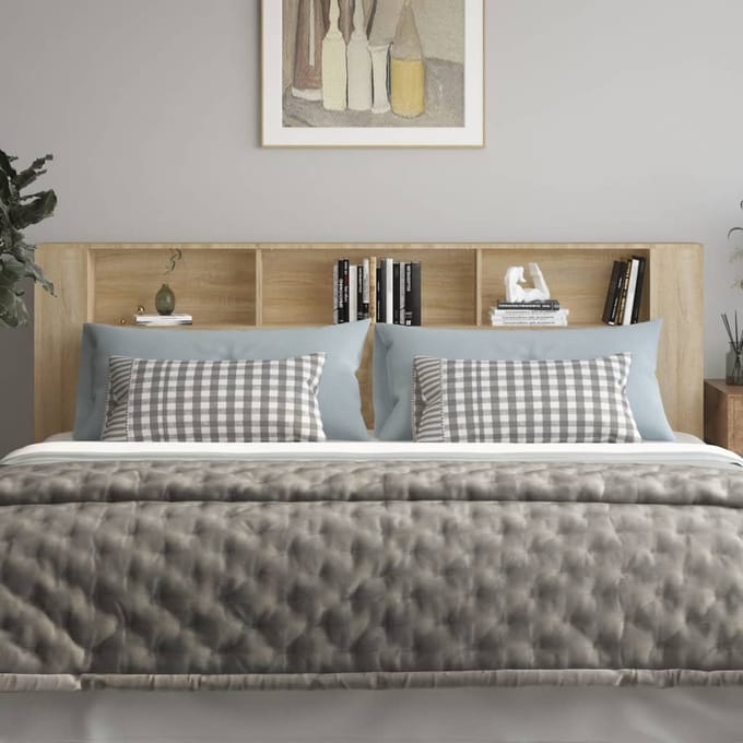 vidaXL - Hoofdbordkast - 220x18,5x104,5 - cm - sonoma - eikenkleurig