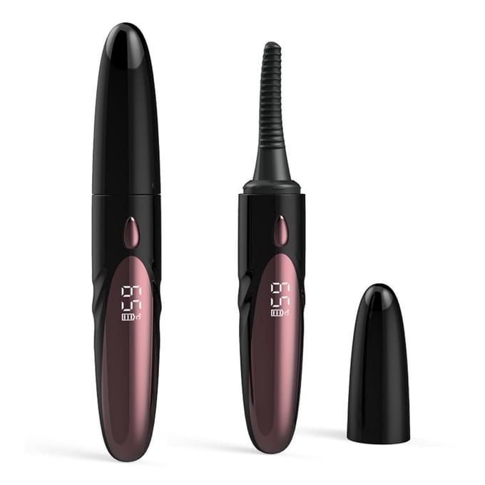 Elektrische wimperkruller Verwarmde wimperkruller Slimme wimperkruller met scherm 4 temperatuur wit
