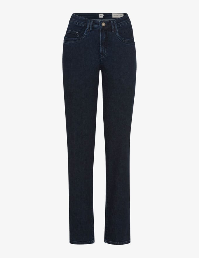 Brax Dames Jeans  Style CAROLA CLEAN DARK BLUE, denim donkerblauw, maat 36