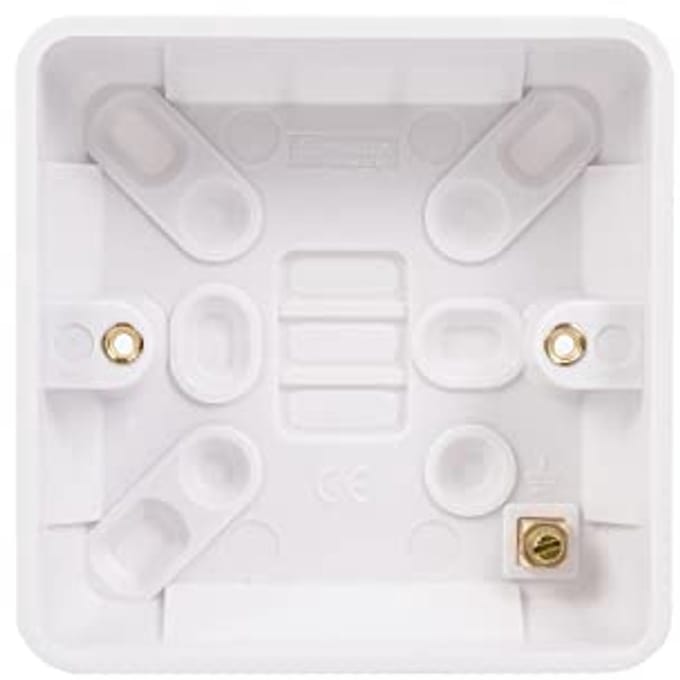 Glad 1 gang oppervlak inbouwdoos 25 mm voor modern interieur