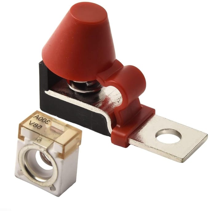 Batterij Zekeringhouder - Distributie Blok - Voertuig Bescherming - Compact Ontwerp - M8 Studs - Zwart