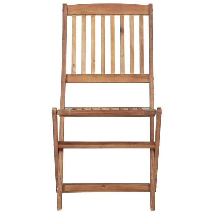 vidaXL - Opklapbare - stoelen, - 2 - stuks, - massief - acaciahout