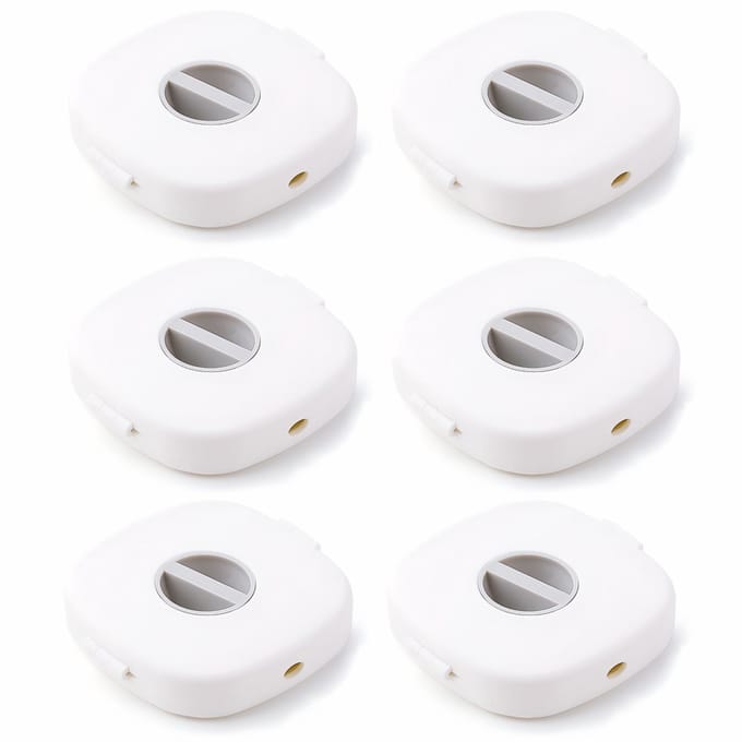 longziming 6 Stuks Kabel Organizer – Inklapbare Kabelhouder voor Oplader, Hoofdtelefoon, Muis – Wit