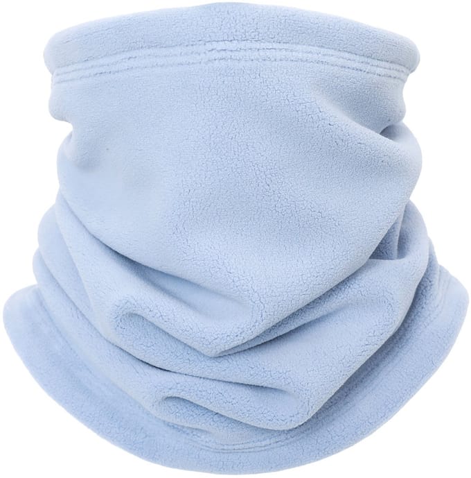 Verstelbare Fleece Nekwarmer – Winter Buff Sjaal met Drukknopen, Warme Nekmuts voor Heren & Dames - Blauw