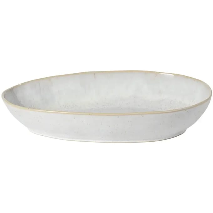 Costa Nova - servies - ovale schaal 36 cm - Eivissa beige - aardewerk - H 7,2 cm