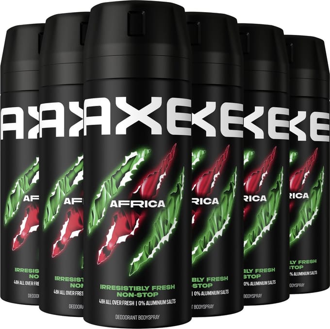 AXE - Deodorant Bodyspray - Africa - 6 x 150 ml - Voordeelverpakking