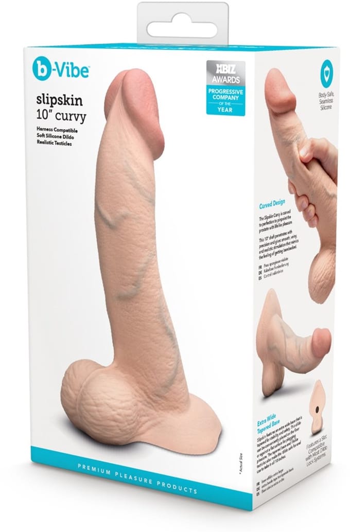 B-Vibe Dildo slipskin curvy 25 cm