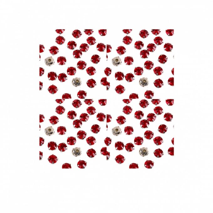 75 rode kleding steentjes- 4 mm - Charme Bijoux