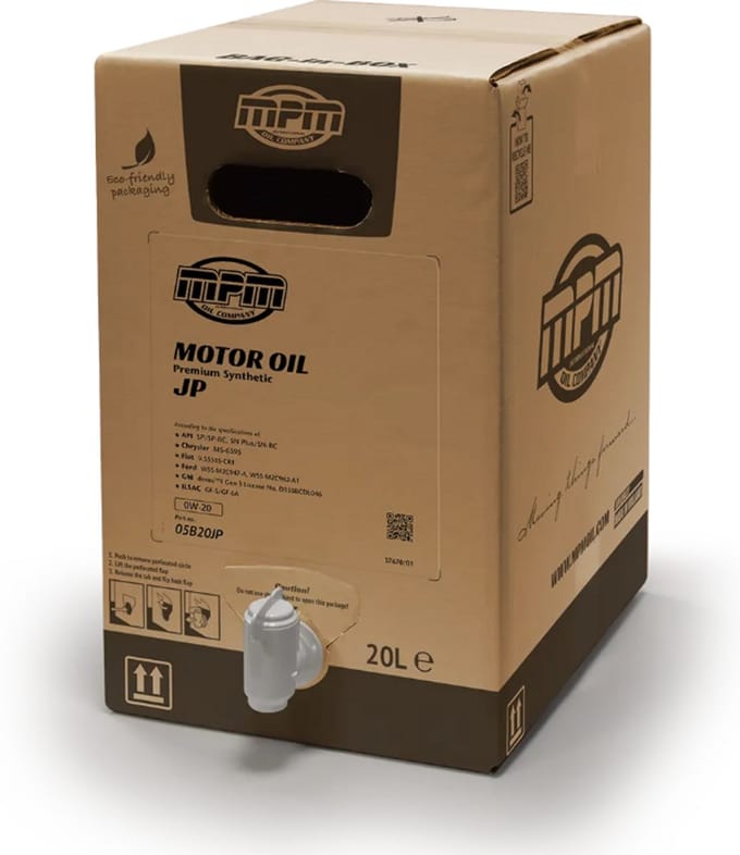 MPM 0W20 Motorolie Premium Synthetic JP | 20 liter | Bag In Box | 05B20JP