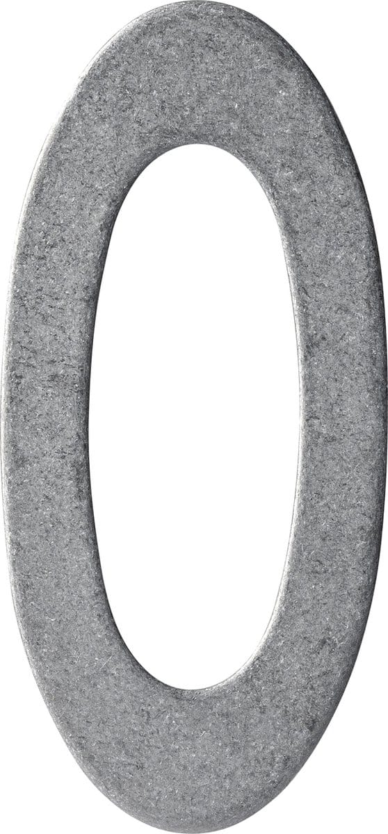 Intersteel Huisnummer 0 150mm rvs getrommeld
