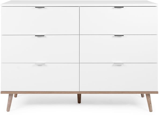 Homestyle4u Ladekasten - Wit - Hout - met 6 lades