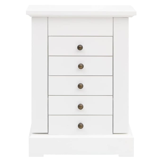 vidaXL Sieradenkastje met spiegel 25x13,5x34 cm MDF