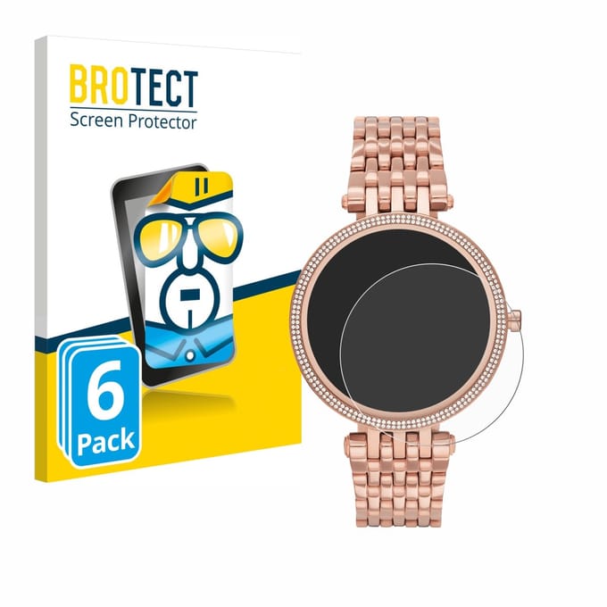 BROTECT - Screenprotector voor Michael Kors Access Darci Gen 5E - Folie Beschermfolie transparant 6 Stuks