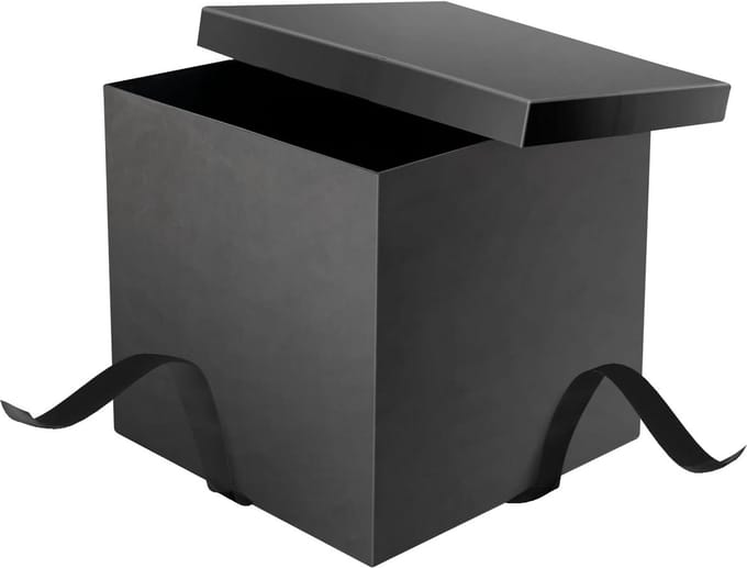 Zwarte Cadeaubox met Lint 11.8 inch