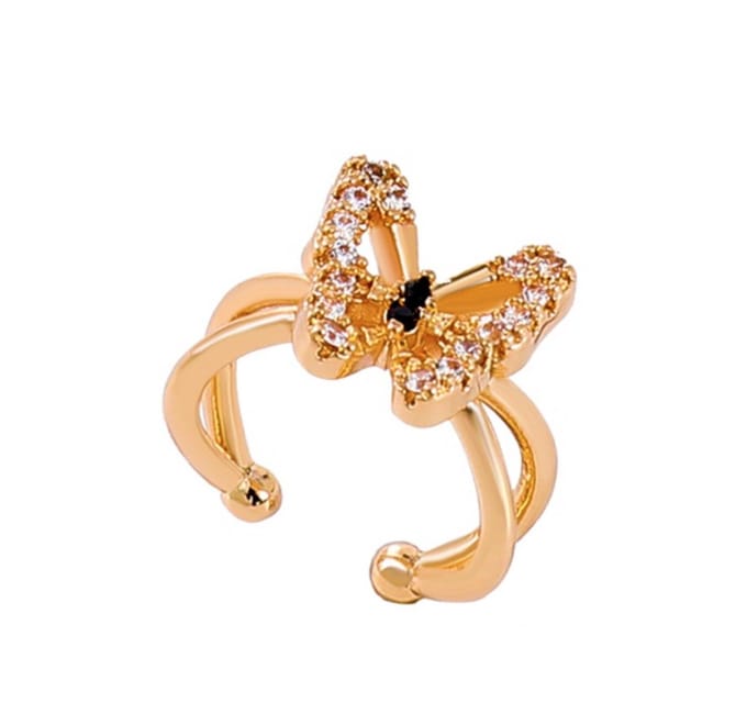 Vlinder ear cuff | goud gekleurd