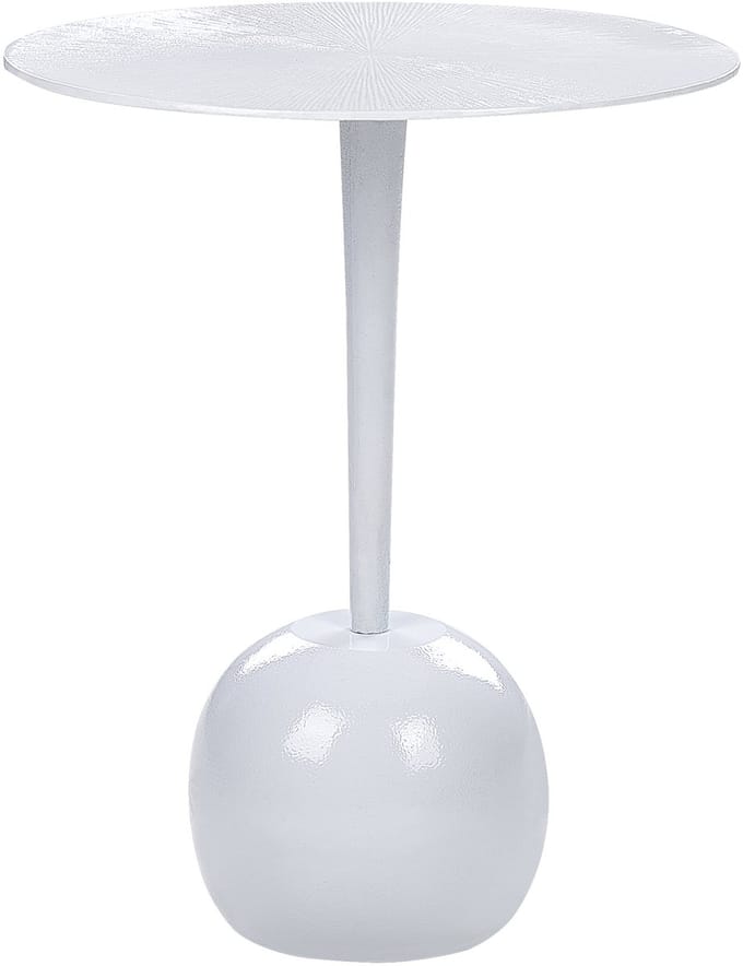 EUCLA - Bijzettafel - Wit - Aluminium