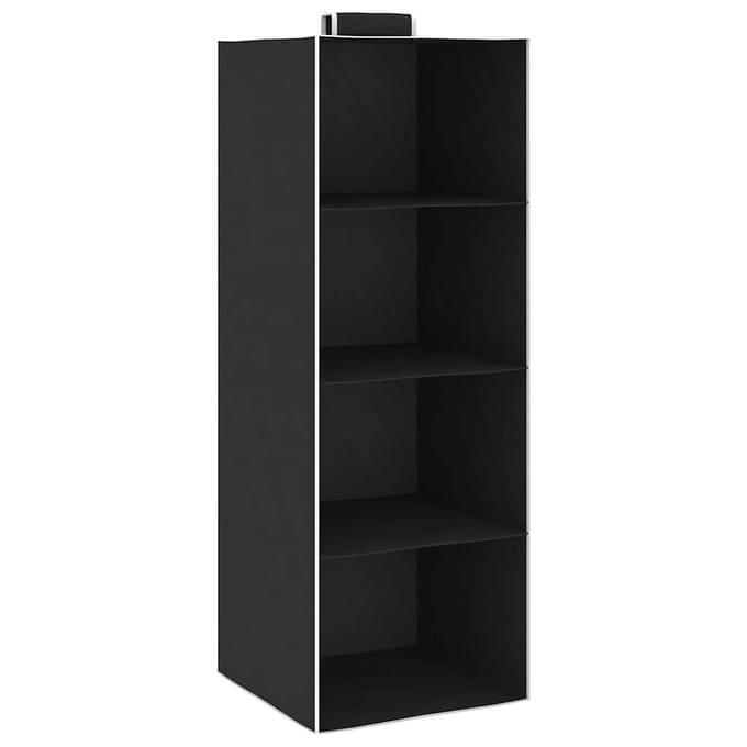 vidaXL - Kledingorganisers - hangend - 2 - st - met - 4 - schappen - stof