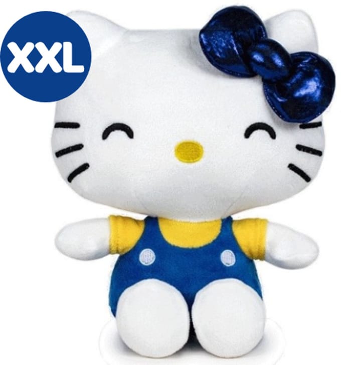 Hello Kitty (Blauw) Pluche Knuffel XXL 80 cm