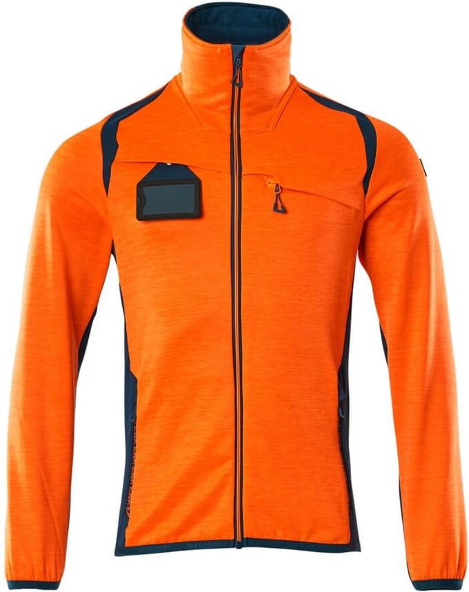 Mascot Accelerate Safe Fleecetrui met rits 19403-316 - hi-vis oranje/donkerpetrol - S