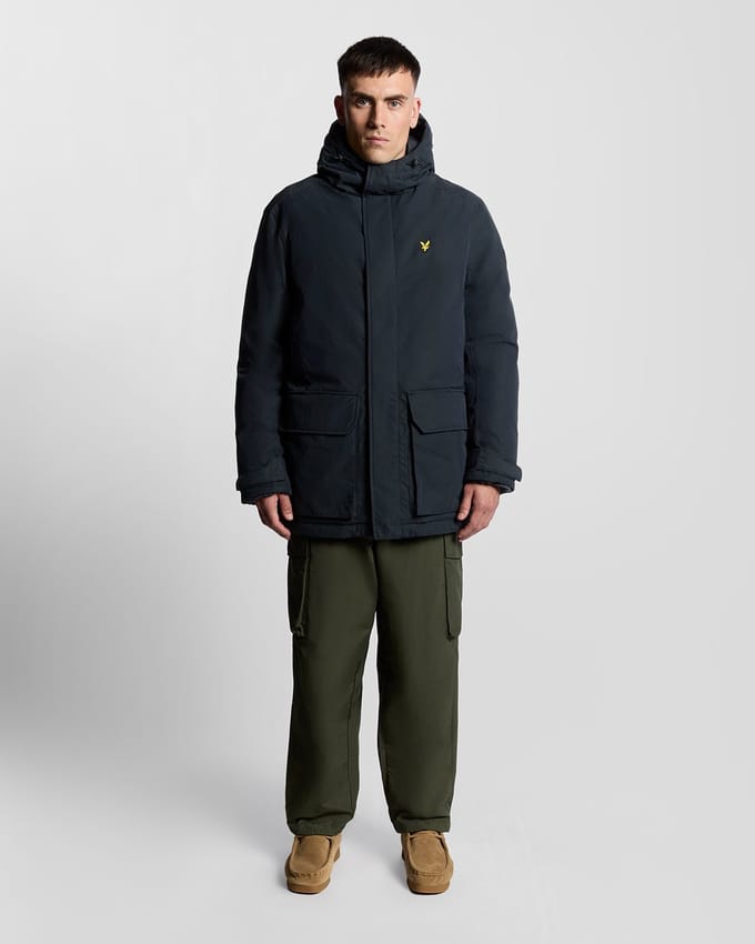 Lyle & Scott Heavyweight Hooded Parka - Marineblauw