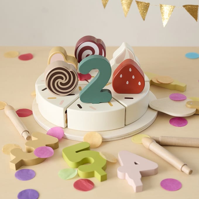 Petite Amélie Verjaardagstaart van hout - 23-delig - Cake