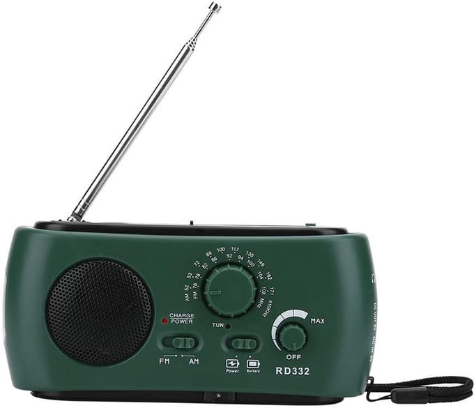 Dailygoods - Draagbare Zwengelradio - Zonne-energie en