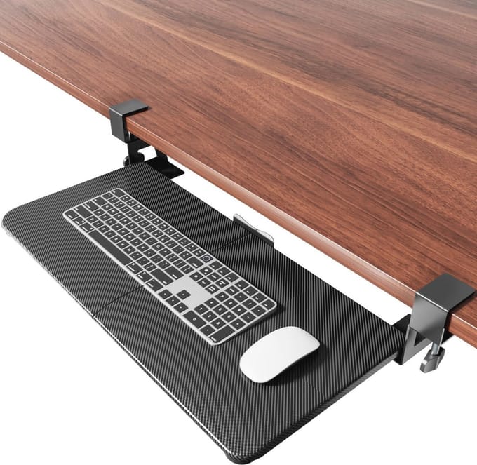 Toetsenbordlade Onder Bureau 66x28 cm - Uittrekbaar en Ergonomisch