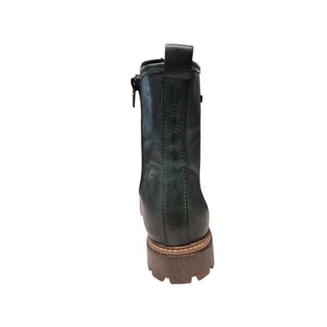Remonte Groene Leren Veterboots Dames - Groen - 37