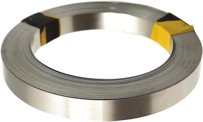 Plated Staalstrip 10M - Dikte 0.1 mm, 0.1 x 7 mm voor Constructie en DIY Projecten