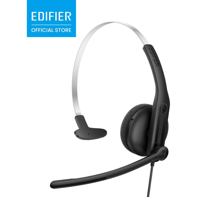 EDIFIER CC100 Bedrade headset met microfoon AI Ruisonderdrukking Draaibare microfoonarm 30 mm driver In-line bediening voor kantoorwerk
