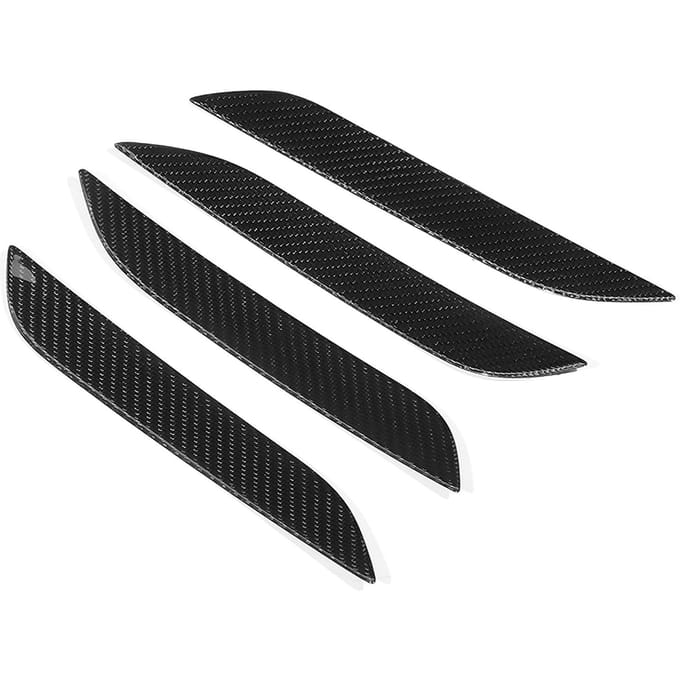 Koolstofvezel Auto Deurhendel Cover Trim Past op Tesla Model S 16 18 black