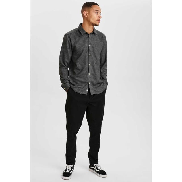 Anerkjendt Aklouis 2 tone melange shirt 900313 granit grey mel