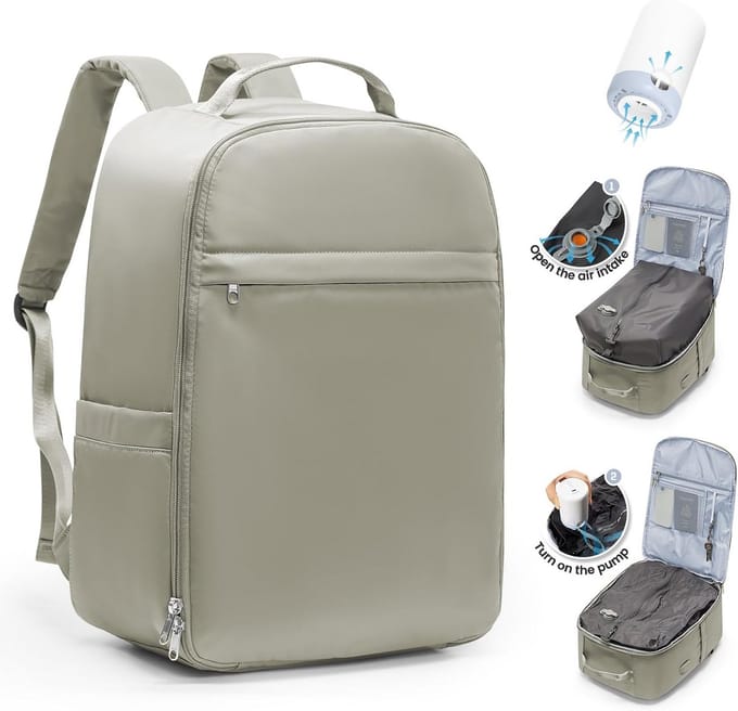 Vakuum Rugzak Reiskoffer Handbagage - Compact Reizen met Compressie Pomp