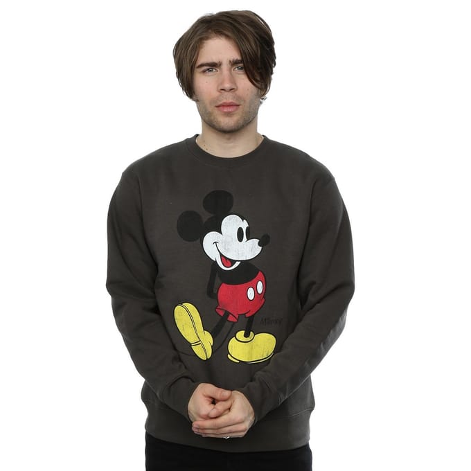 Disney Heren Mickey Mouse Classic Kick Sweatshirt (Licht Grafiet)